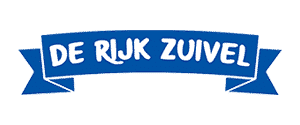 De banner van het logo van het bedrijf de rijk zuivel