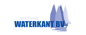 Het logo van het bedrijf jachthaven waterkant.