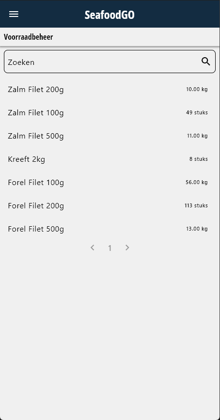 gif van de Seafood go app